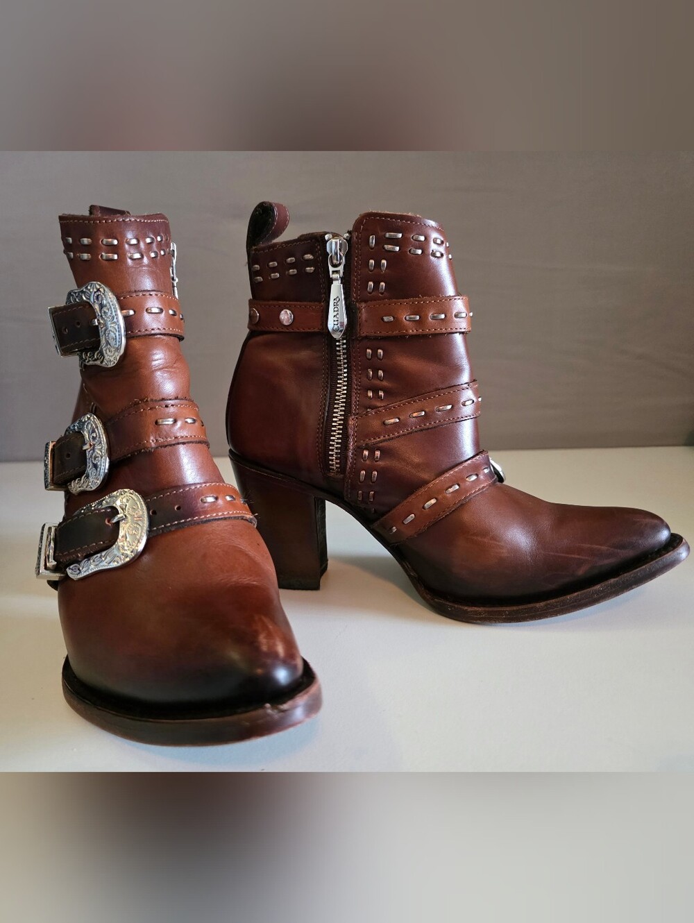 Cuadra maple cowhide leather ankle boots women’s Sz 6 1/2